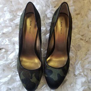 Nine West Finney Camo High Heel Shoes.